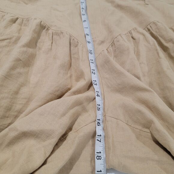 Fe Noel Target Womens Pants Size 26 Linen Blend Barrel Wide Leg Tan - Picture 8 of 8